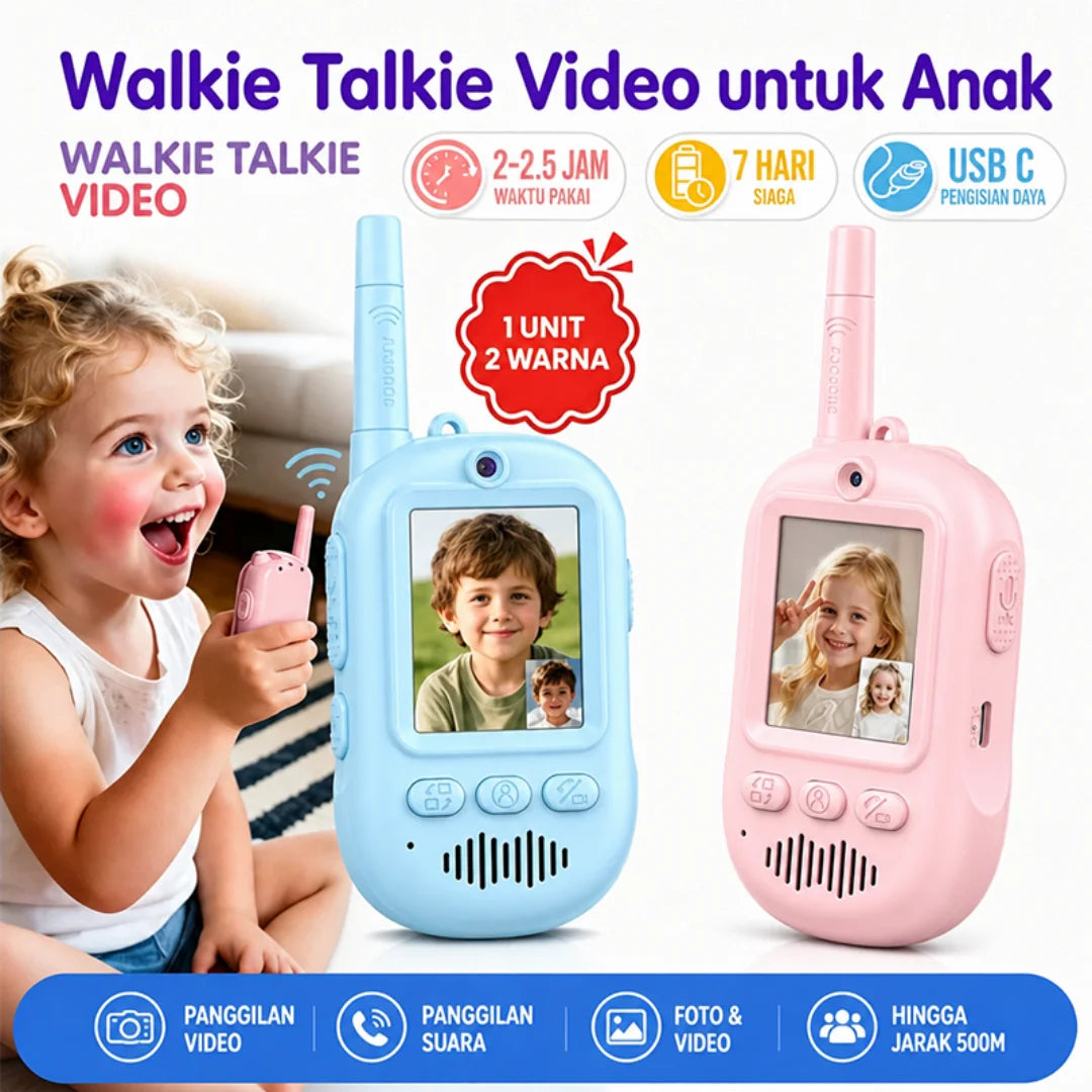 Kids Walkie Talkie Toy Y388, Video & Voice Intercom Toy with Screen