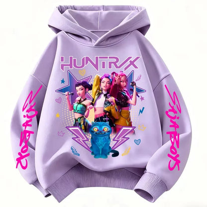 2026 Girls Cartoon Hoodie for Boys and Girls Hunter Rumi Derpy