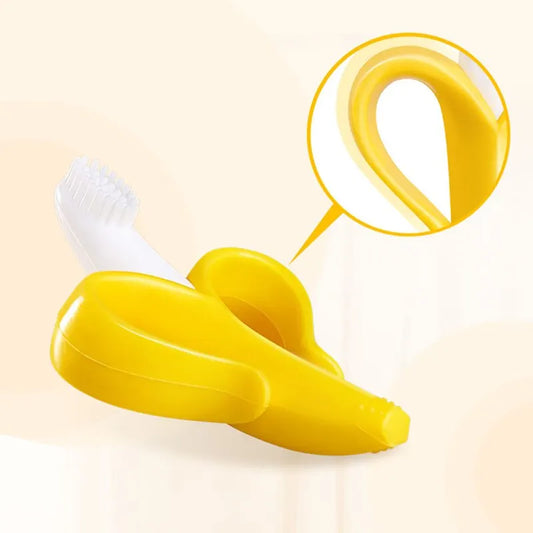 Banana Shape Safe Toddle Teether Baby Silicone Training