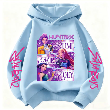 2026 Girls Cartoon Hoodie for Boys and Girls Hunter Rumi Derpy
