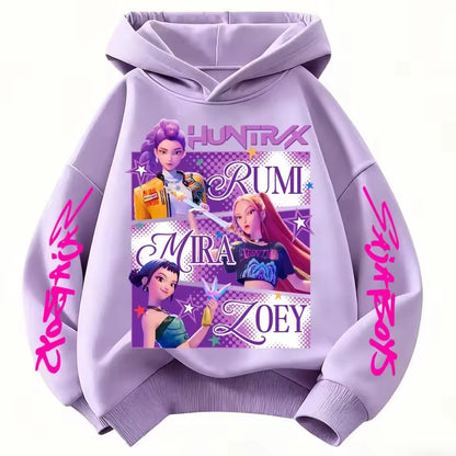 2026 Girls Cartoon Hoodie for Boys and Girls Hunter Rumi Derpy