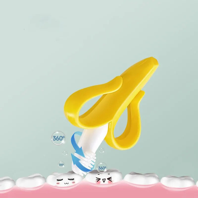 Banana Shape Safe Toddle Teether Baby Silicone Training
