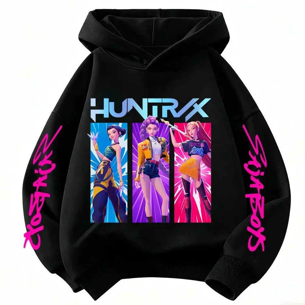 2026 Girls Cartoon Hoodie for Boys and Girls Hunter Rumi Derpy