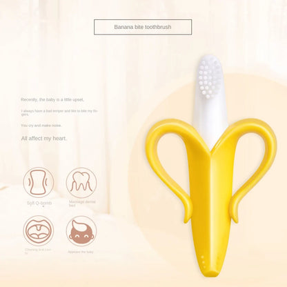 Banana Shape Safe Toddle Teether Baby Silicone Training