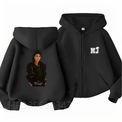 Children Hoodie Michael Jackson Zip Up Cardigan Tops  Pink Boy