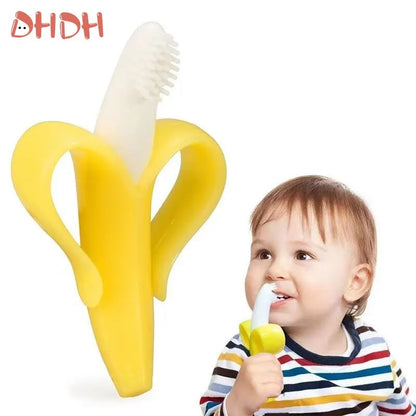 Banana Shape Safe Toddle Teether Baby Silicone Training