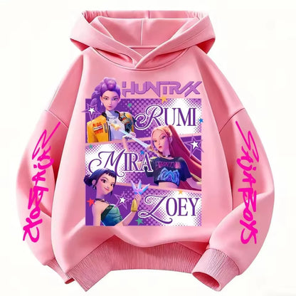 2026 Girls Cartoon Hoodie for Boys and Girls Hunter Rumi Derpy